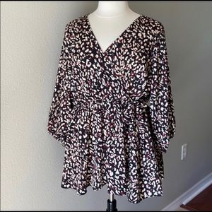 NWT Leopard Faux-wrap